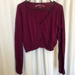 Long sleeve crop top